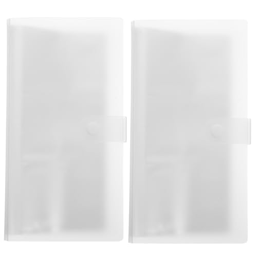 Alipis Fotoalbum Transparent mit Fächern Tragbares Sammelalbum für Karten Postkarten Fotos und Rechnungen Wasserfester Organizer mit Klarsichtseiten für Einfache Identifikation von Alipis
