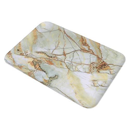 Alipis Frosted Marmor Serviertablett Multifunktionales Desktop Aufbewahrungs und Desserttablett Farbiges Doppelseitiges Design Platzsparend und für Tee und Partybedarf von Alipis