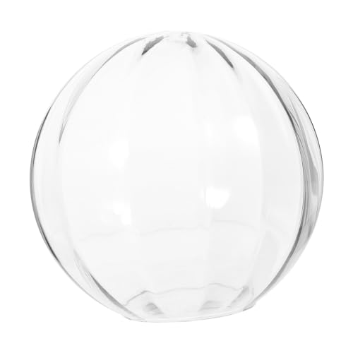 Alipis Glas Lampenschirm Rund Vertikal Gerillt Ersatz Lampenabdeckung für Pendelleuchte Wohnzimmer Schlafzimmer Modern Einfach zu Montieren Sicher Langlebig von Alipis