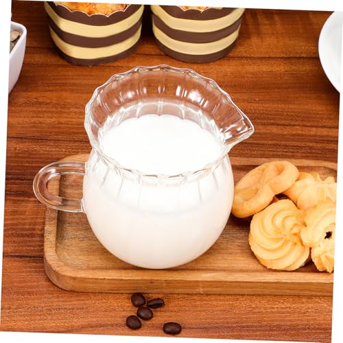 Alipis Glas Milchaufschäumer Kännchen aus Hochborosilikat Klarem Glas Spitz Zulaufend Hitzebeständig Vielseitig für Kaffee Tee Milch und Sahne Transparent mit Elegantem Streifendesign Alipis Glas Milchaufschäumer Kännchen aus Hochborosilikat Klarem Glas Spitz Zulaufend Hitzebeständig Vielseitig für Kaffee Tee Milch und Sahne Transparent mit Elegantem Streifendesign von Alipis