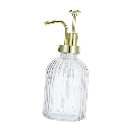 Alipis Glas Seifenspender Transparent mit Pumpmechanismus Nachfüllbare Flüssigseifenflasche für Küche und Bad Kontrollierte Dosierung Einfach zu Reinigen Vielseitiger Lotion und Alipis Glas Seifenspender Transparent mit Pumpmechanismus Nachfüllbare Flüssigseifenflasche für Küche und Bad Kontrollierte Dosierung Einfach zu Reinigen Vielseitiger Lotion und von Alipis