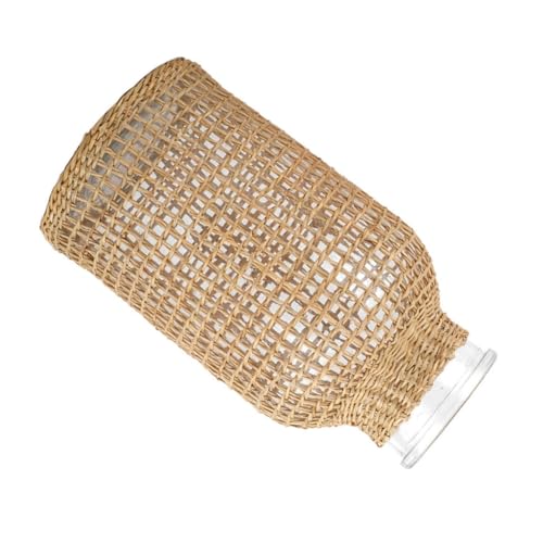 Alipis Glasvase Khaki Dekorativer Trockenblumenhalter aus Glas Desktop Blumenvase für Innenbereich Stilvolle Home Decor Geeignet für Tisch Regal Geschenkidee von Alipis