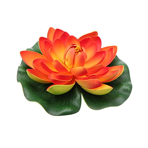 Alipis Große Einzelne Seerose für Kleinen Teich Künstlicher Schwimmender Lotus 18 cm Simulation Lotusblume Teichdekor von Alipis
