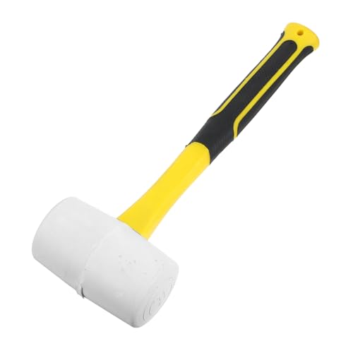 Alipis Gummihammer mit Ergonomischem Fiberglasstiel Rutschfestem Griff und Weicher Schlagfläche für Bodenbelag Fliesenverlegung und Holzarbeiten Vielseitiger Montagehammer für von Alipis