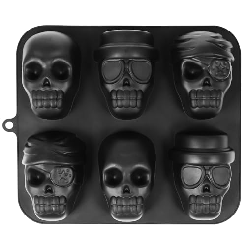 Alipis Halloween Backform Kuchenform Silikon Eiswürfelform 3D-Totenkopfform Backform Fondantform Pizzaform Für Kuchen Schokolade Kekse Alipis Halloween Backform Kuchenform Silikon Eiswürfelform 3D-Totenkopfform Backform Fondantform Pizzaform Für Kuchen Schokolade Kekse von Alipis