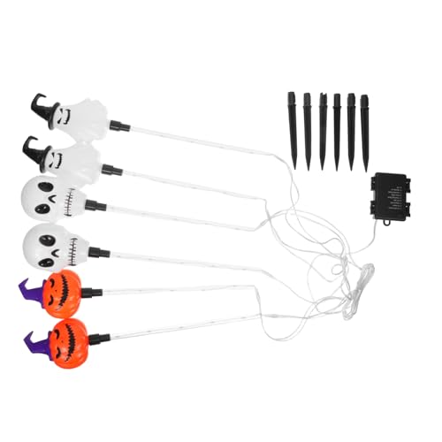 Alipis Halloween LED Gartenlichter mit Schädel und Kürbisdesign Wetterfeste Pfadlichter für Rasen und Einfahrt Dekorative Außenbeleuchtung für Gruselige Halloween Atmosphäre Alipis Halloween LED Gartenlichter mit Schädel und Kürbisdesign Wetterfeste Pfadlichter für Rasen und Einfahrt Dekorative Außenbeleuchtung für Gruselige Halloween Atmosphäre von Alipis