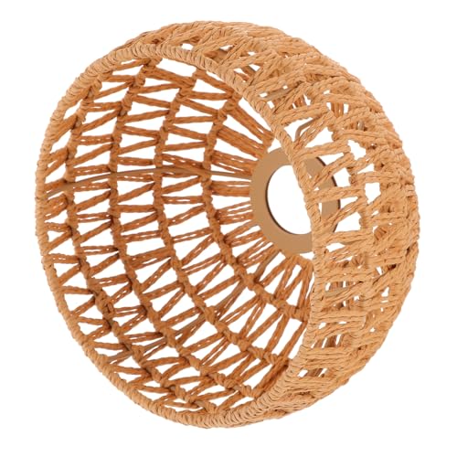 Alipis Handgefertigter Deckenlampenschirm aus Papierseil Gewoben Halbrund Leichter Metallrahmen Rustikaler Vintage look Dekorativ Einfach zu Montieren Warmes Licht für Wohnzimmer Alipis Handgefertigter Deckenlampenschirm aus Papierseil Gewoben Halbrund Leichter Metallrahmen Rustikaler Vintage look Dekorativ Einfach zu Montieren Warmes Licht für Wohnzimmer von Alipis
