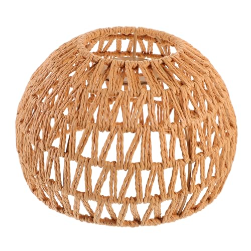Alipis Handgefertigter Pendelleuchtenschirm aus Papierseil Rustikaler Deckenlampenschirm Langlebig und Formstabil Geeignet für Wohnzimmer Schlafzimmer Boho und Landhausstil Einfache von Alipis