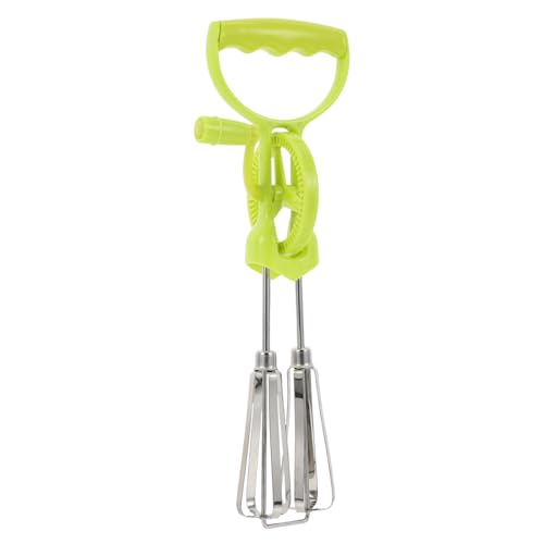 Alipis Handkurbel Eierrührer Manuell Küchenmixer Handmixer für Backen Kochen Grün Ergonomisch Leicht zu Bedienen Sicher und Einfach zu Reinigen von Alipis