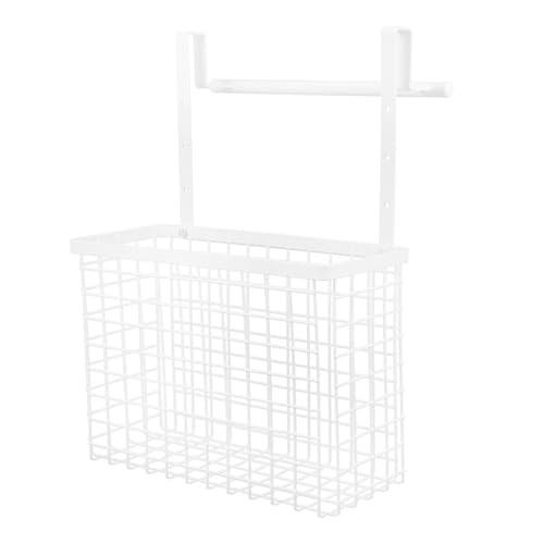 Alipis Aufbewahrungskorb Weiß Zum Aufhängen An Tür Oder Wand Drahtkorb Für Schrankorganisation Handtuchstange Inklusive Platzsparendes Küchen Oder Badezimmer-organizer-regal Aus Edelstahl von Alipis