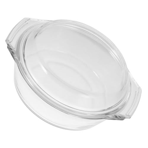 Alipis Hitzebeständige Glas Auflaufform mit Deckel Mikrowellengeeignet Transparente Schüssel Ofenfeste Auflaufform mit Flachem Deckel Stapelbar Sicher für Backofen und Servieren von Alipis