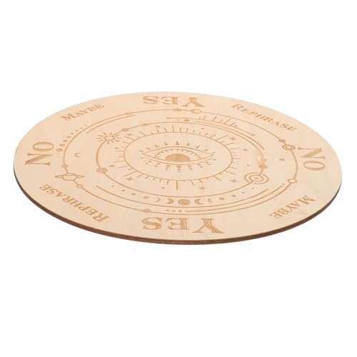 Alipis Holz Pendelbrett Divinationsbrett mit Geometrischem Muster Stabiles Glattes Wahrsagebrett für Hexenaltar Kompakt Kunstvoll Graviertes Design für Spirituelle Hausdekoration und von Alipis