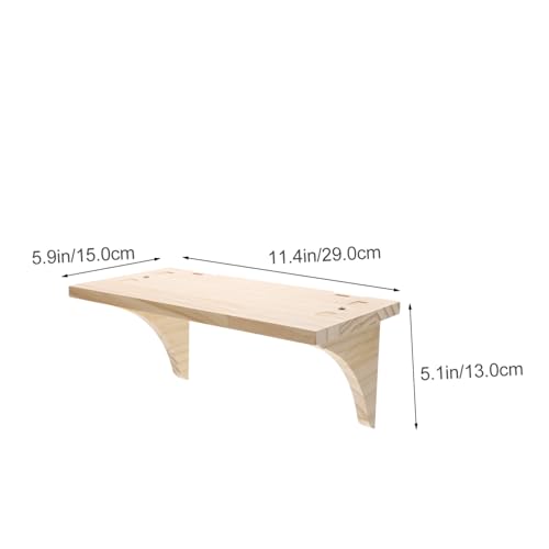 Alipis Holz Wandregal ohne Bohren Stabiles Schwebendes Aufbewahrungsregal Multifunktionales Haushaltsregal für Küche und Wohnzimmer Platzsparende Wandorganisation Langlebiges Dekoregal von Alipis