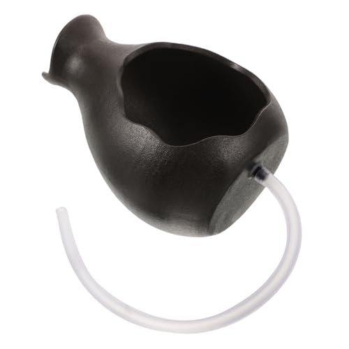 Alipis Keramikbrunnen Dekorativer Wasserfall mit Wasserzirkulation Ökologischer Fischfilter für Aquarium und Garten Innenbereich Springbrunnen Wasserspiel Mehrzweck Gartendekoration ohne von Alipis