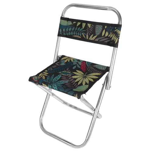 Alipis Klappbarer Campingstuhl mit Rückenlehne Leichter Faltbarer Outdoor Hocker aus und Oxford Ergonomisch Belastbar für Angeln Wandern und Reisen von Alipis