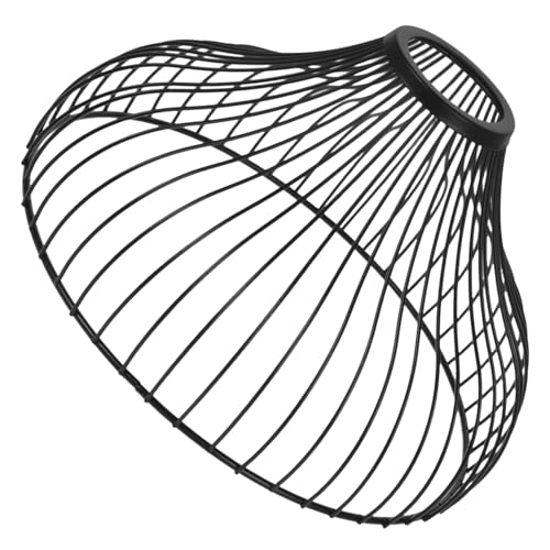 Alipis Kleiner Metall Lampenschirm mit Geometrischem Design Dekorative Hängelampe für Zuhause und Teeläden Moderner Vintage Lichtschutz Offener Käfig Lampenschirm für Warme Atmosphäre von Alipis