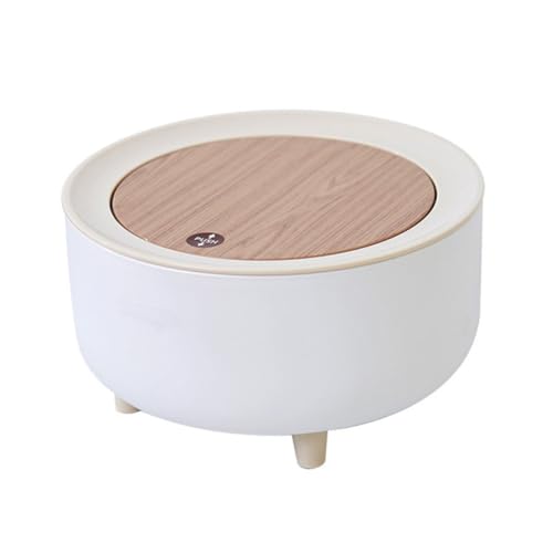 Alipis Kleiner Tischmülleimer mit Druckdeckel Kompakter Abs Abfalleimer für Büro und Zuhause Geruchsdichtes Design für Schreibtisch Kosmetik und Kaffeetische Platzsparender Mini von Alipis