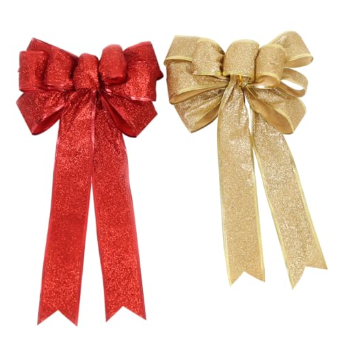 Alipis Kleines Weihnachtsbaum Dekorationsschleifen Rot Gold Glitzer für Festliche Anlässe und Geschenkverpackungen Schaffen Sie eine Festliche Alipis Kleines Weihnachtsbaum Dekorationsschleifen Rot Gold Glitzer für Festliche Anlässe und Geschenkverpackungen Schaffen Sie eine Festliche von Alipis