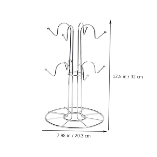 Alipis Kreativer Kaffee tassenhalter aus Robustem Eisen Platzsparender Hängeständer für Becher und Gläser Silberner Cup Organizer für Küche Hotel als Geschenk von Alipis