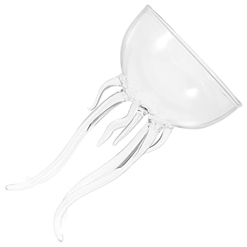 Alipis Kreatives Cocktailglas Einzigartiger Wasserqualle Form Transparent für Partys Hochzeiten und Besondere Anlässe Stilvolles Bruchsicheres Design Leicht zu Reinigen von Alipis