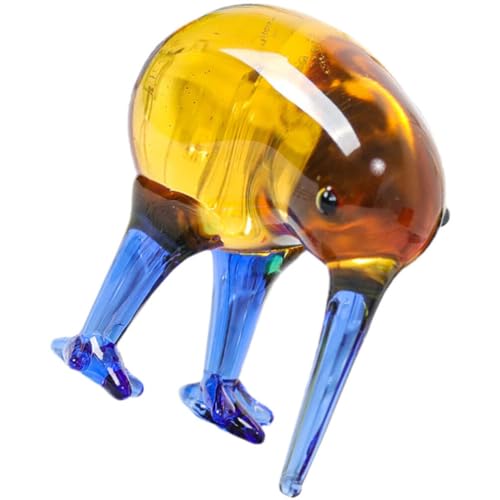 Alipis Kristall-Vogelfigur Mini-Tierstatue Mundgeblasenem Glas Sammlerstück Ornament Für Zuhause Büro Desktop-Dekoration Gelb von Alipis