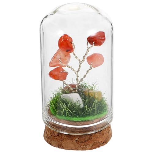 Alipis Kristallbaum Tischdeko aus Natürlichem Kristall Elegantes Desktop ornament mit Weißem und Violettem Dekoratives Feng Shui Baum mikrolandschafts DIY für Wohnzimmer Büro von Alipis