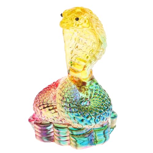 Alipis Kristall Schlange Figurine Dekoration Handgefertigte Snake Statue Aus Weißem Kristall Für Schreibtisch Regal Oder Tisch Für Besondere Anlässe Und Sammler von Alipis