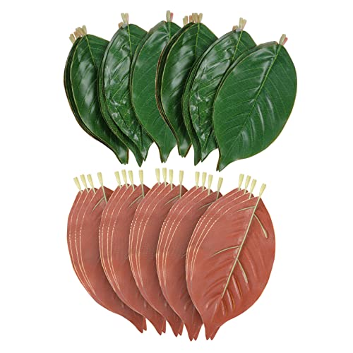 Alipis 50stücke Kunstpflanzen Magnolienblätter Künstliche Grüne Dekorative Für Hochzeiten Und Wohnkultur Realistische Pu-Materialien Für Kreative Arrangements von Alipis