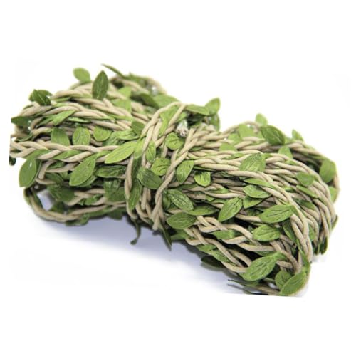 Alipis Künstliche Rebe Girlande Flexible DIY Dekoration Lebensechte Grüne Vielseitig für Hochzeit Garten Wand Party Haus Zaun Handlauf Haarband Festival Geeignet Khaki von Alipis