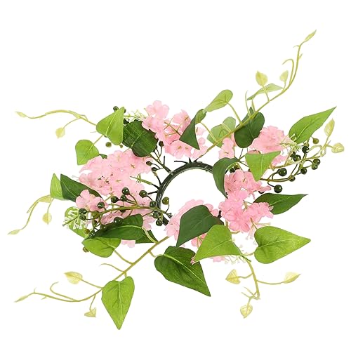Alipis künstliche Leuchtergirlande kunstblumen gesteck blumengirlande künstlich Kerzengirlandenkränze Tischkranz Kerzenständer künstliche Blumen Kerzenring künstlicher Blätterkranz Winter, X0034C03CQ20SZ9 von Alipis