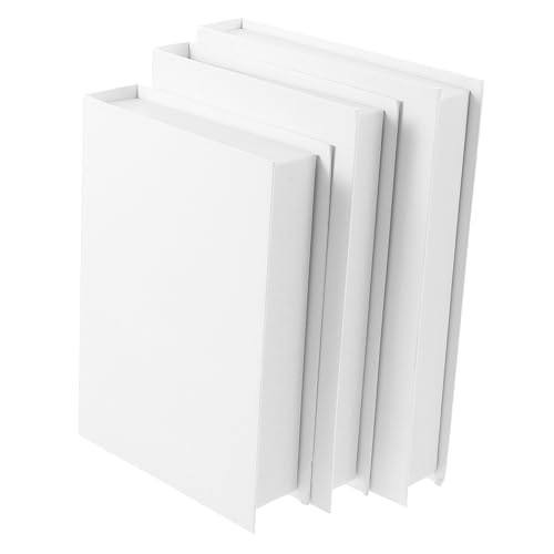Alipis 3Stücke Teiliges Weiße Dekorative Faux Bücher für Wohnzimmer Couchtisch und Bücherregal Hochrealistische Simulierte Buchornamente für Home Office und Hotel Dekoration von Alipis