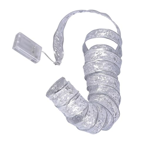 Alipis LED Weihnachtsbaum Lichterkette Warmweiß mit LED Lichtern Batteriebetriebene Doppellagige Weihnachtsband-dekoration für Innen Multifunktional für Geschenke Kränze Partys und von Alipis