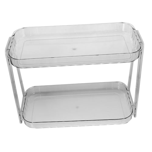 Alipis Lagiges Badezimmer Regal mit Speicherplatz Transparenter Kosmetik Organizer für Waschbecken Praktische Ablage für Hautpflegeprodukte Installieren und Leicht zu Reinigen Robuste Pet von Alipis