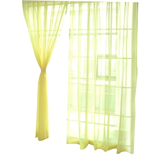 Alipis Lebendige Transparente Vorhänge 2er-Set Goldgelb Fenstergitter Für Schlafzimmer Wohnzimmer Stangentaschen Alipis Lebendige Transparente Vorhänge 2er-Set Goldgelb Fenstergitter Für Schlafzimmer Wohnzimmer Stangentaschen von Alipis