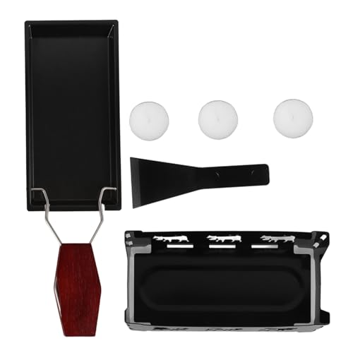 Alipis Leichtes Faltbares Raclette Grill mit Antihaftbeschichtung Tragbar für Outdoor Picknick und Party Inklusive Kerzen zum Schmelzen von Käse und Butter von Alipis