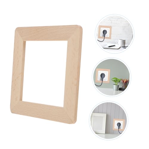 Alipis Massive Holz steckdosenabdeckung aus Buchenholz Dekorative Wandplatte mit Abgerundeten Ecken Schlichte Nordische Optik Passend für Einzelsteckdosen für Wohnzimmer Schlafzimmer Bad von Alipis