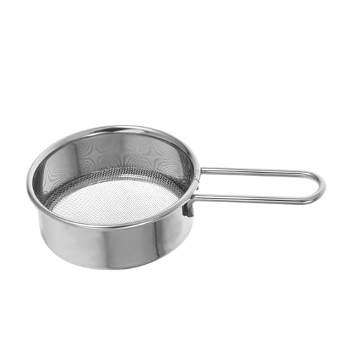 Alipis Mehlfiltersieb Blumensieb Saftsieb Mehlschüttler Teesiebe Mehlstreuer Backgeräte Mehlschieber Backsieb großes Mehlsieb Kuchenmehl Pulversifter Staubwedel Rostfreier Stahl Silber von Alipis