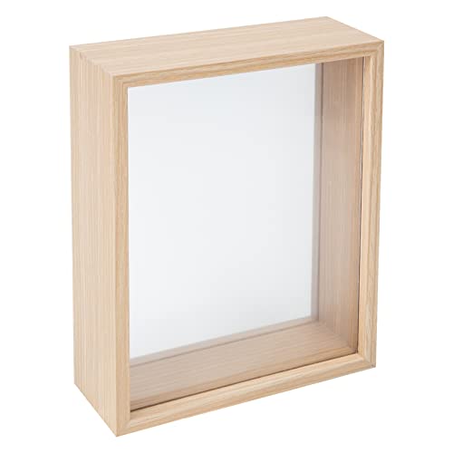 Alipis Memory Box Schattenkasten Bilderrahmen Glasanzeige Fall Memory Box Exemplare Display Halter für Heaksake Awards Ticket Weinkappe Khaki Floater Frame Floater Frame von Alipis