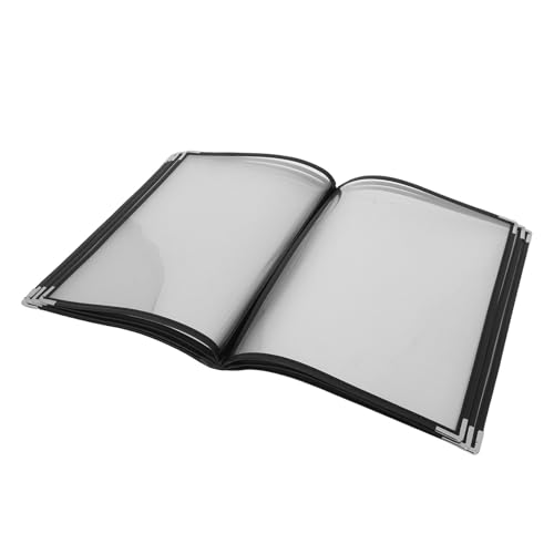 Alipis Menüordner Mehrseitiger Menüordner Menübuch Für Restaurants Menüschutz Dokumentenmappe Kunstlederbuch Restaurant Menühülle Ordner Zertifikatshalter Transparentes Pvc von Alipis