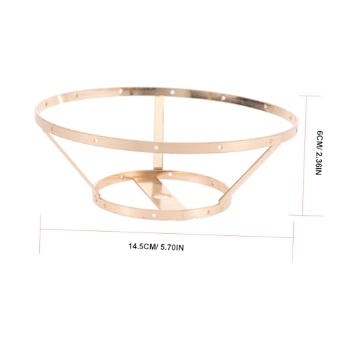 Alipis Metall Lampenschirm Gestell Doppelstöckig Goldfarben Lampenschirmrahmen DIY für Tischlampe Deckenleuchte und Muschel kronleuchter Stabil Rostfrei Einfache Montage von Alipis