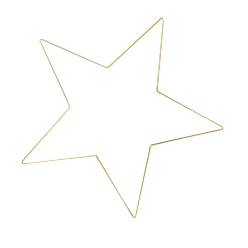Alipis Metallstern Wanddekoration Pentagramm Glasiert Hängend Goldfarben Robust DIY Bastelrahmen Für Weihnachtsbaum Hochzeit Party Fenster Tür Wohnzimmer von Alipis