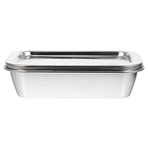 Alipis Mini Butterdose 125g Box Deckel Versiegelt Vorspeise Geschirrspüler Restaurant Halter Arbeitsplatte Ml Silber Teller Lebensmittel Mit Tablett Erwachsene Abgedeckt Teller Zum Fassbutter Dose von Alipis