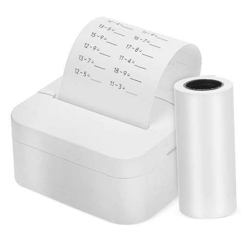 Alipis Mini Drucker Tragbarer Etikettendrucker mit Thermopapier Klebeetiketten Drucker für Fotos Notizen und Journale Kompakte Hohe Haftung Für Smartphones von Alipis