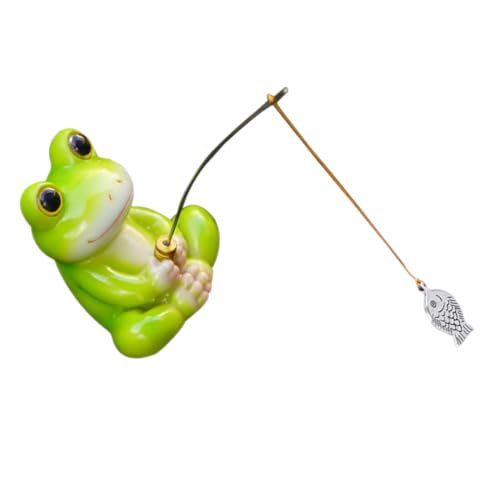 Alipis Mini Frosch Aquarium Deko Figur Stabile Kompakte Fischteich Ornament Niedliche DIY Angelspiel Figur Vielseitig für Tisch Pflanze Kuchen und Büro Geeignet von Alipis
