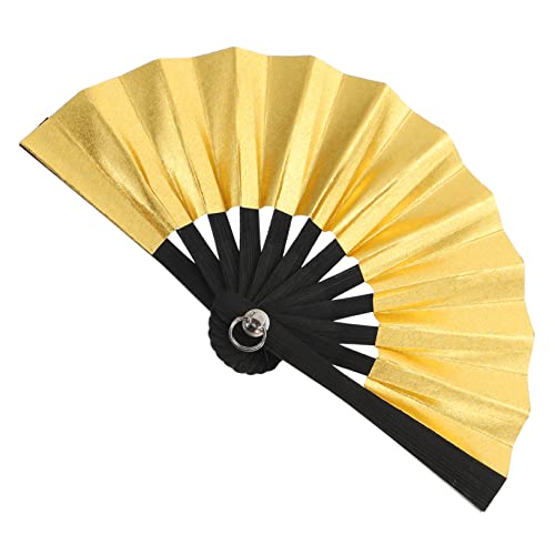 Alipis Mini-Lüfter miniventilator Puppenzubehör Fächer kleine Ventilatoren tragbar Regenbogen-Fan Hochzeit Faltlüfter Dekorationen Mini-Papierfächer basteln Puppenpapierfächer Holz Golden von Alipis