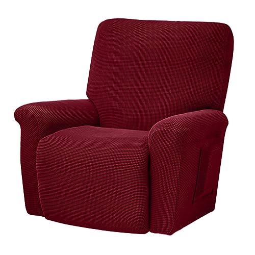Alipis Moderner Elastischer Sesselbezug Aus Microfaser Massierender Armchair Cover Weinrot Bequemer Und Schützender Bezug Für öbel Universell Passend Und Pflegeleicht von Alipis
