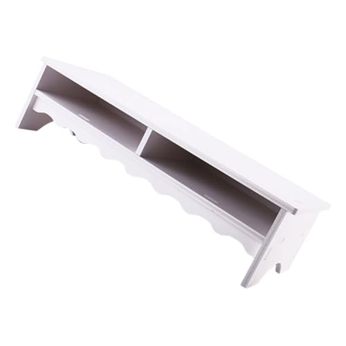 Alipis Monitorständer Computerständer Steigleitung Stand Vertikale Laptopständer Computer-Desktop-ständer Computer-Organizer Büro-Laptop-ständer PVC-Holz-kunststoffplatte Weiß von Alipis