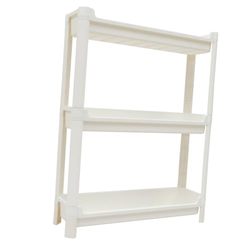 Alipis Multifunktionales Kunststoff standregal Aufbewahrungsregal für Badezimmer und Wohnzimmer Platzsparendes Eckregal mit Atmungsaktivem Design Robustes Lagerregal für Küche und Wc von Alipis