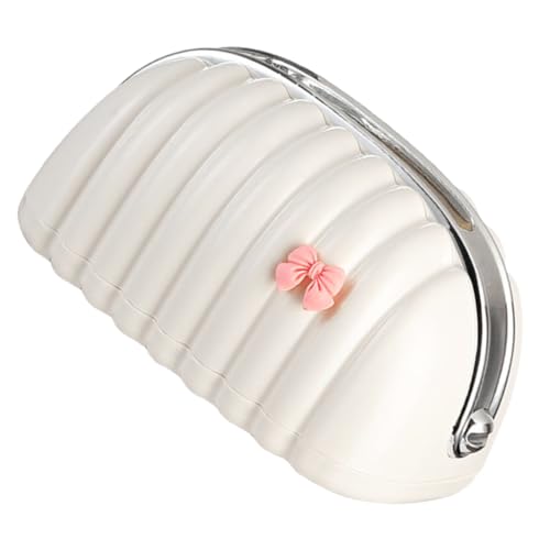 Alipis Nordische Minimalistische Taschentuchbox in Muschelform Niedlicher Schmetterlingsknoten Cremeweiß Mittlere Glatte Oberfläche Praktischer Haushaltstissue Box Halter für Bad Büro von Alipis