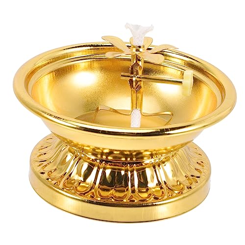 Alipis Öllampenschale schlafzimmerlampe Retro lampen Temple Ghee-Öl-Lampe dekorative Petroleumlampe kerzenständer Petroleumlampe für Wohnkultur Petroleumlampe Schmuck Baumwollfaden Golden von Alipis